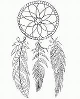 Coloring Dreamcatcher Pages Popular sketch template