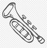 Colorir Trompeta Trombeta Trumpet Simples Desenhos Pinclipart Colorironline Template sketch template
