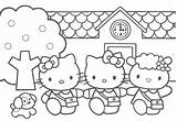 Kitty Coloring Hello Friends Pages Print Printable Cartoon Color Kids Colouring Sheets Girls Printables Little Hellokitty Colorear Dibujos Para sketch template