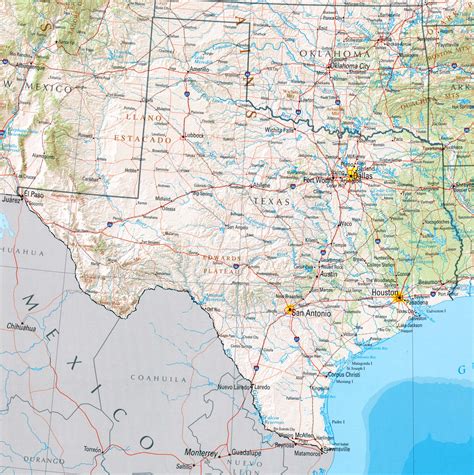 landkarte texas uebersichtskarte weltkartecom karten und
