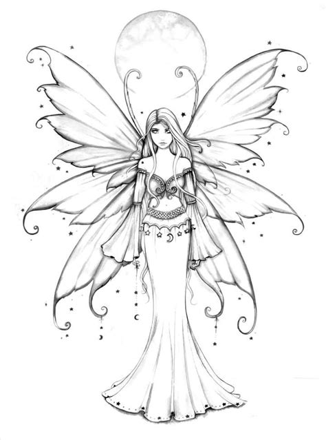 advanced fairy coloring pages coloring pages