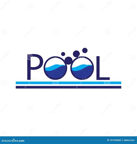 swimming pool logo vector stock vector illustration  tourism