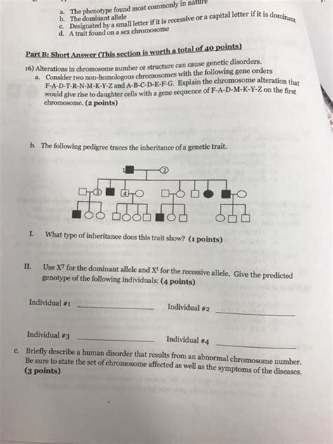 solved the following pedigree traces the inheritance of a