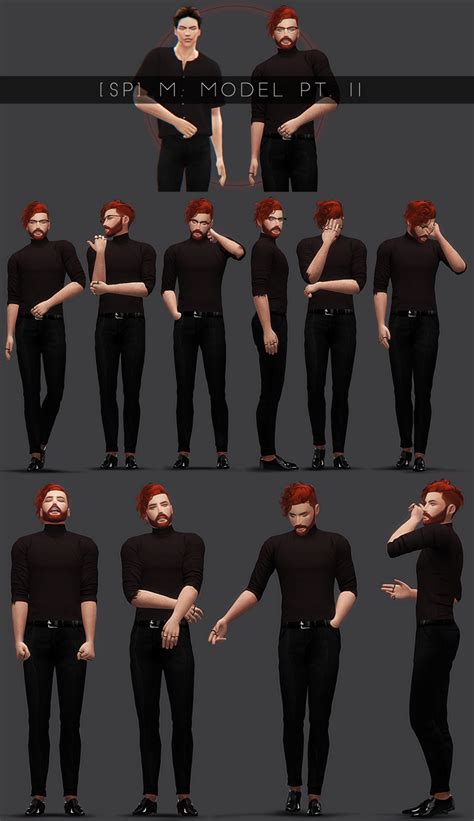 pack de pose masculina 4 male poses sims 4 traits poses vrogue