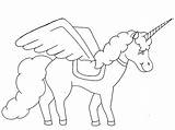 Coloring Pages Unicorn Flying sketch template