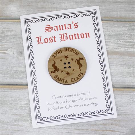 santas lost missing coat button father christmas stocking gift
