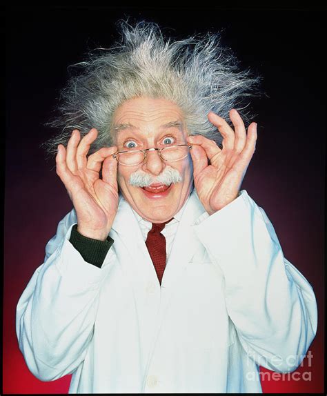 Caricature Of A Mad Chemist Or Scientist Photograph By Gustoimages