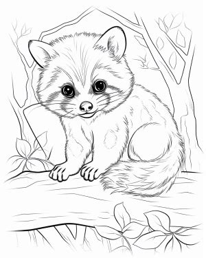 raccoons coloring pages