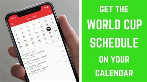 Get The 2018 Fifa World Cup Schedule On Your Calendar
