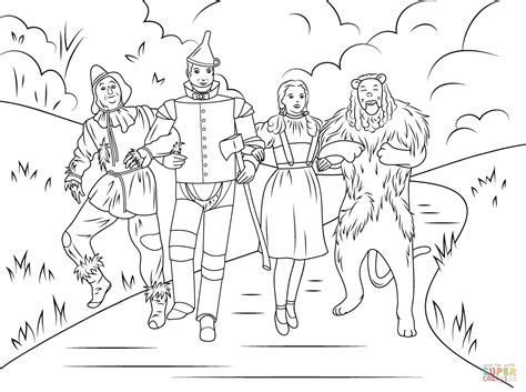 wizard  oz coloring page coloring home
