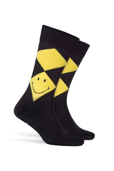 Burlington Argyle Smiley Socks Multicolored