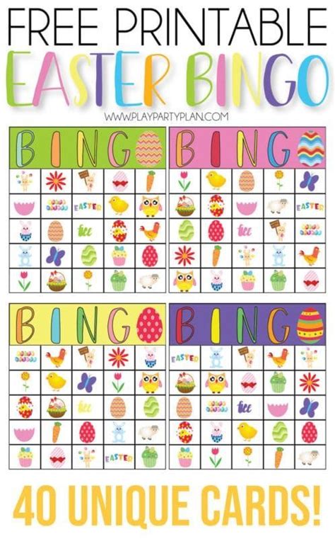 printable easter bingo cards easter bingo easter printables
