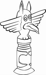 Totem Coloring Pages Getcolorings Pole Printable sketch template