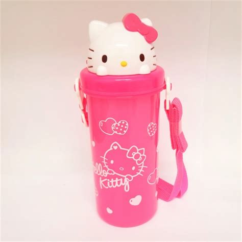 kitty water bottle dc cap pink heart  kitty shop