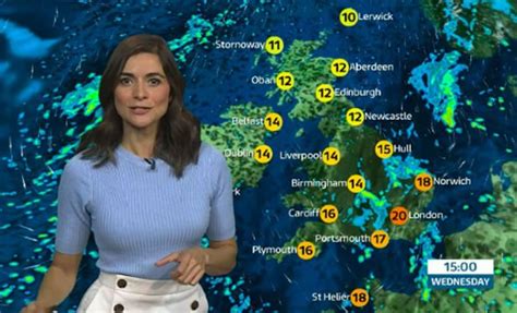 Lucy Verasamy Itv Weather Presenter Wows In Clingy Dress