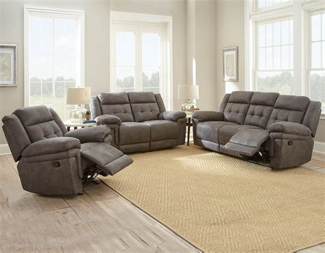 anastasia gray reclining sofa  loveseat set