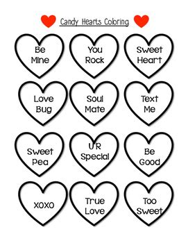 valentine candy pages coloring pages