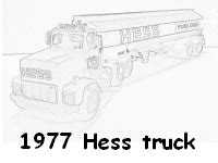 hess coloring pages  popular hess truck  color gas station toy