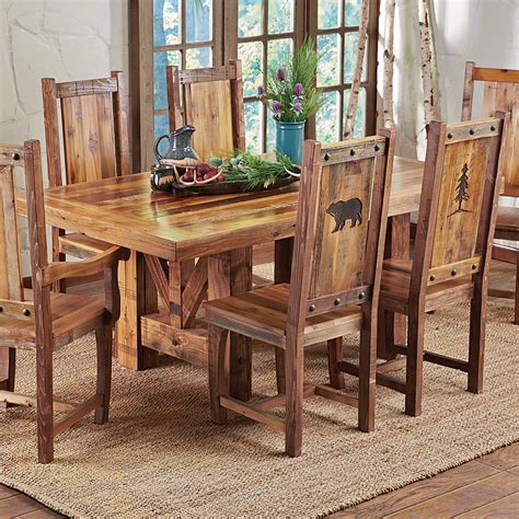 reclaimed wood trestle dining table