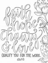 Hope Coloring Pages Faith Charity Better Feel Squeeze Just Color Bible Getcolorings Kids Printable Getdrawings Church sketch template
