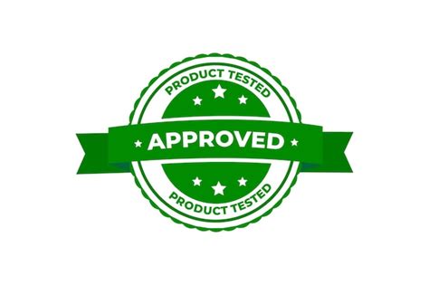 premium vector approved label stamp vector element