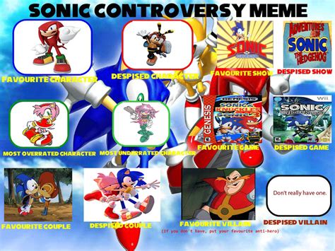 Sonic Controversy Meme Updated By Demetrius Waters By