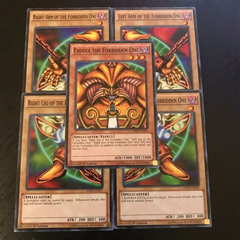 yugioh exodia the forbidden one complete 5 card set 1st edition