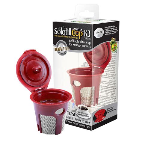solofill refillable reuseable  cup  keurig brewing system   chrome  home depot