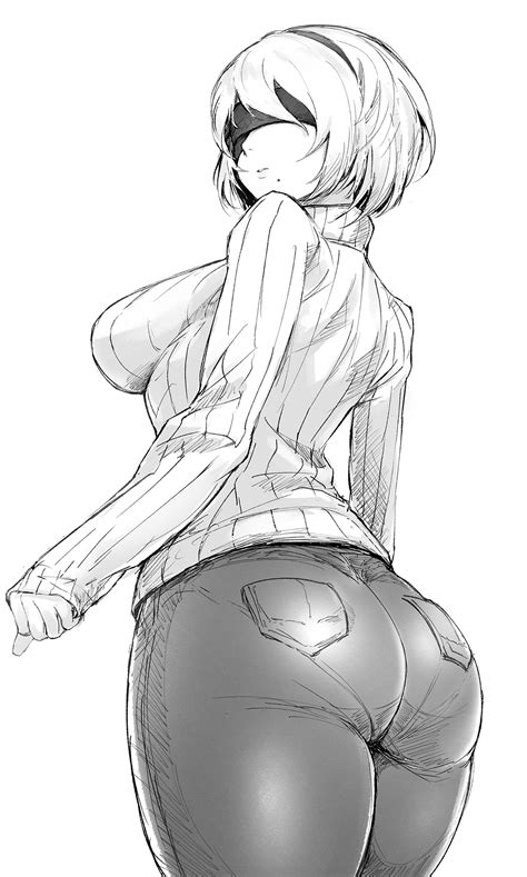 2b Wearing Casual Clothes Nier Automata Know Your Meme