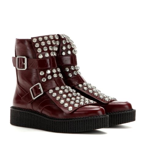marc  marc jacobs bowery embellished leather boots  red lyst