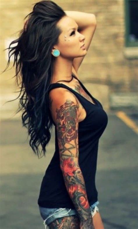 tattoos girls with sleeve tattoos girl tattoos sleeve tattoos for women