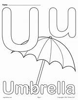 Preschool Versions Letters Lowercase Uppercase Umbrella Printables Supplyme Mpmschoolsupplies Tracing sketch template