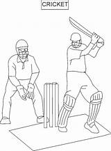 Cricket Coloring Pages Printable Kids Sport Sports Drawing Match4 Colouring Player Print Match Game Book Batsman Pdf Easily Coloringme Open sketch template