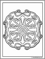 Celtic Coloring Pages Cross Irish Scottish sketch template