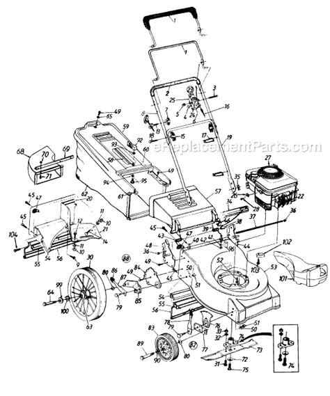 mtd push mower parts diagram tooloading