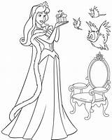 Coloring Princess Pages Disney Sleeping Beauty Prince sketch template