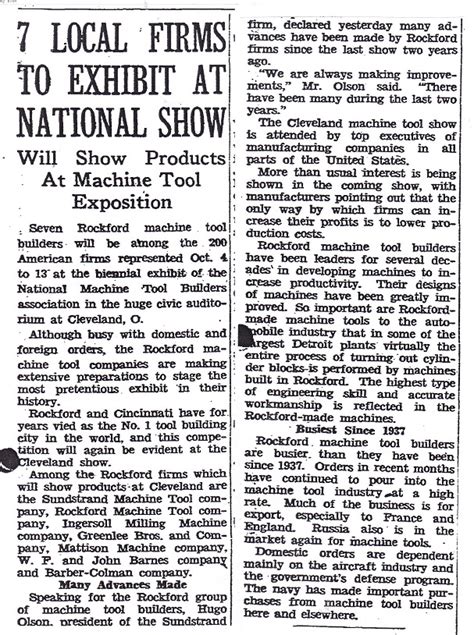 Rockford Machine Tool – 1939 – Rpls Local History