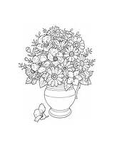 Wpclipart Plants Coloring Education Pages Pot Mixed Flowers sketch template