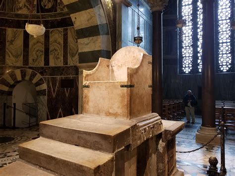 throne  charlemagne   cathedral  aachen germany  century  oc