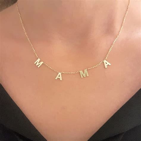 sterling silver mama necklace mother necklace  women