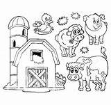 Coloring Barn Livestock Pages Color Getcolorings sketch template