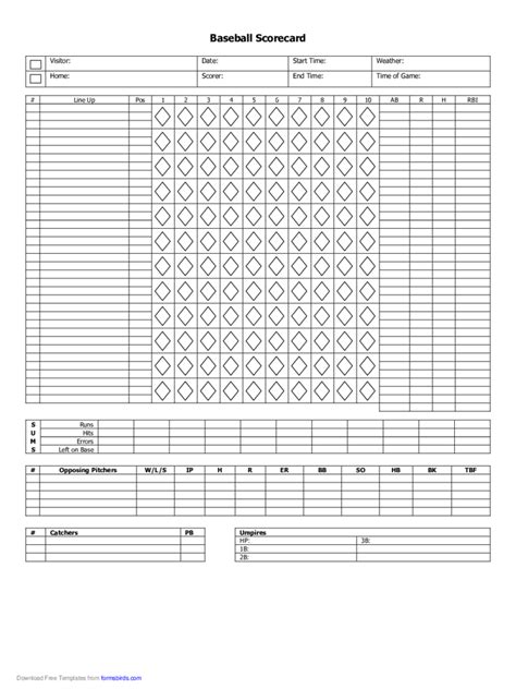 baseball score sheet   templates   word excel