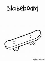 Coloring Skateboard Pages Skateboarding Abc First Popular Print Coloringhome sketch template