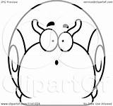 Snail Surprised Clipart Cartoon Outlined Coloring Vector Thoman Cory Royalty sketch template