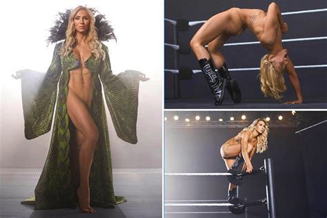 wwe star charlotte flair strips totally naked for