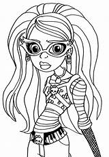 Ghoulia Yelps Monster High Coloring Pages Elfkena Deviantart Geek Girls Dragon Ball Cycle Fc00 Drawing sketch template