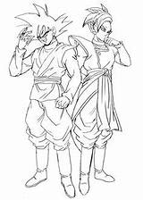 Zamasu Merged Pages Goku Lineart sketch template
