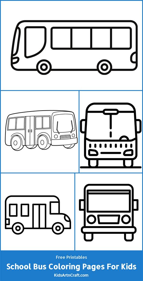bus coloring pages preschool shapes