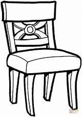 كرسي للتلوين Coloring Pages Chair Para Silla Google Colorir sketch template