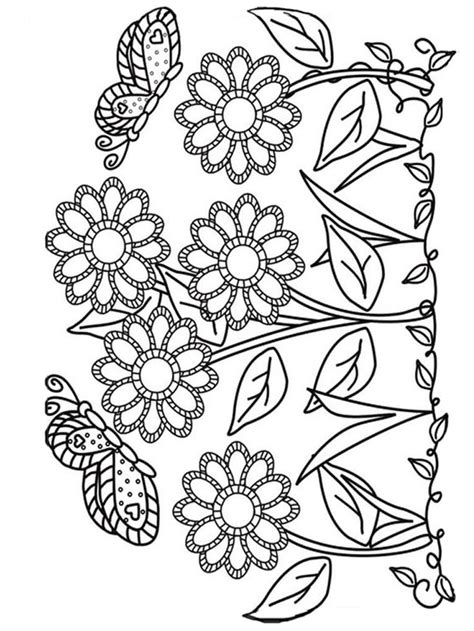 flower garden coloring pages sketch coloring page